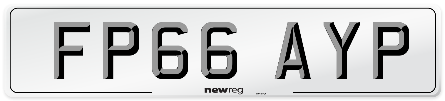 FP66 AYP Number Plate from New Reg